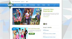 Desktop Screenshot of ie.thesims3.com
